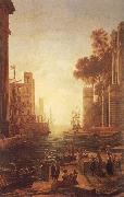 Embarkation of St Paula Romana at Ostia Claude Lorrain